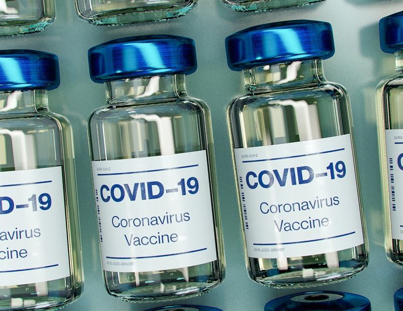 vaccineglas med coronavaccine