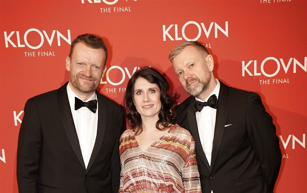 Frank Hvam, Mia Lyhne og Casper Christensen til premiere på Klovn-film