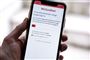 Mobiltelefon med MinSundhed-app