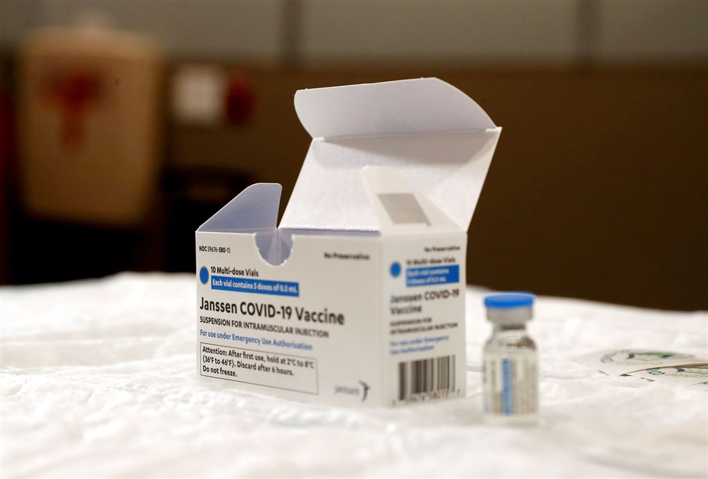 Pakke med vacciner fra Johnson&Johnson