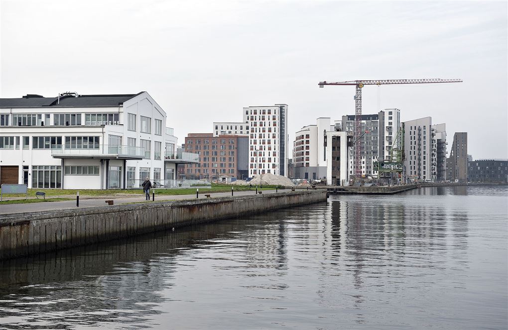 billede af havnefronten i Aalborg
