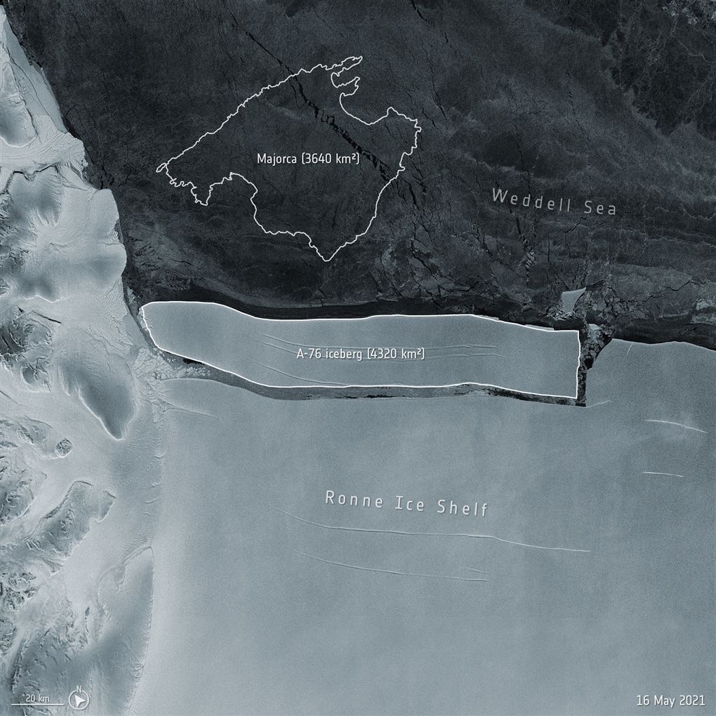 satellitbillede fra antarktis 