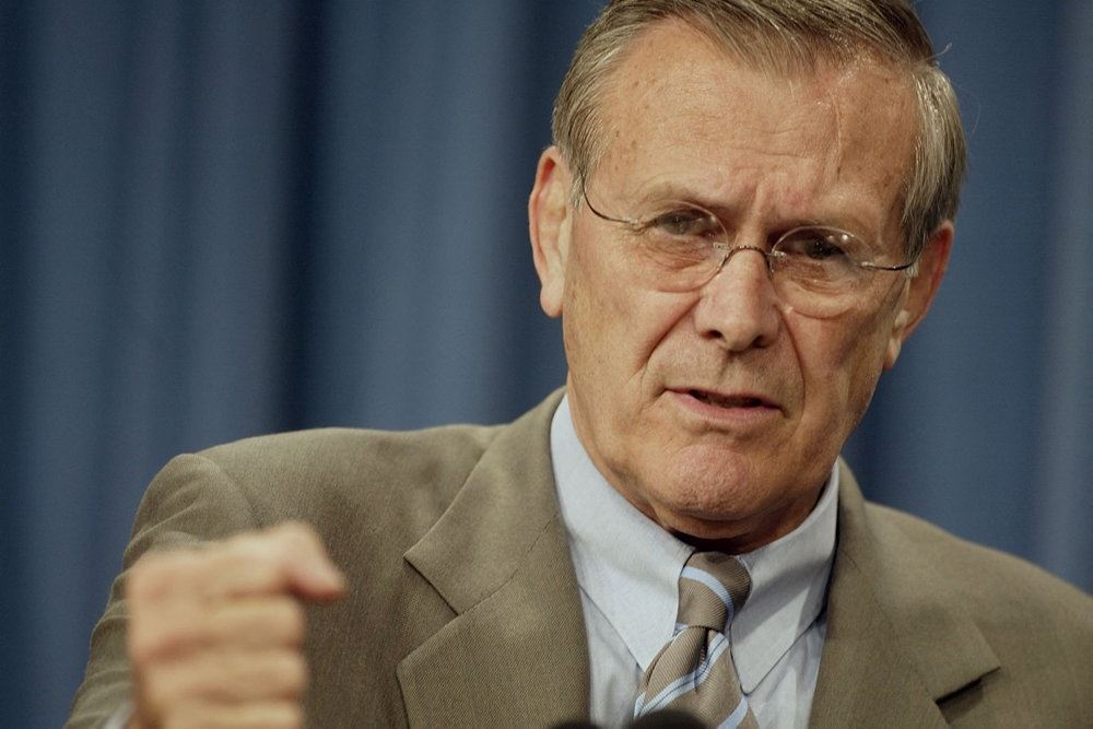 Donald Rumsfeld portræt