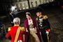 Kronprins Frederik og kronprinsesse Mary tager imod gæst ved nytårstaffel