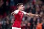 fodboldspiller jubler efter scoring