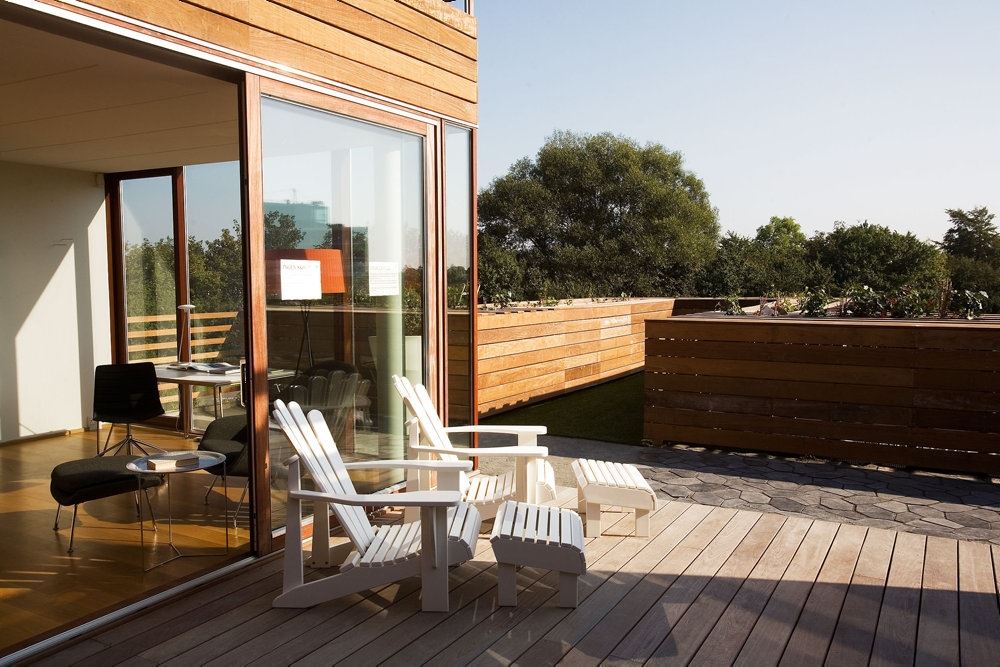 træterrasse ved hus