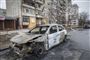 udbrændt bil i Ukraine