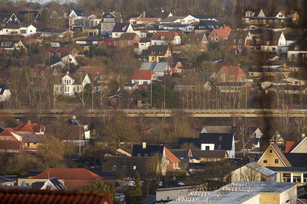 luftfoto af huse