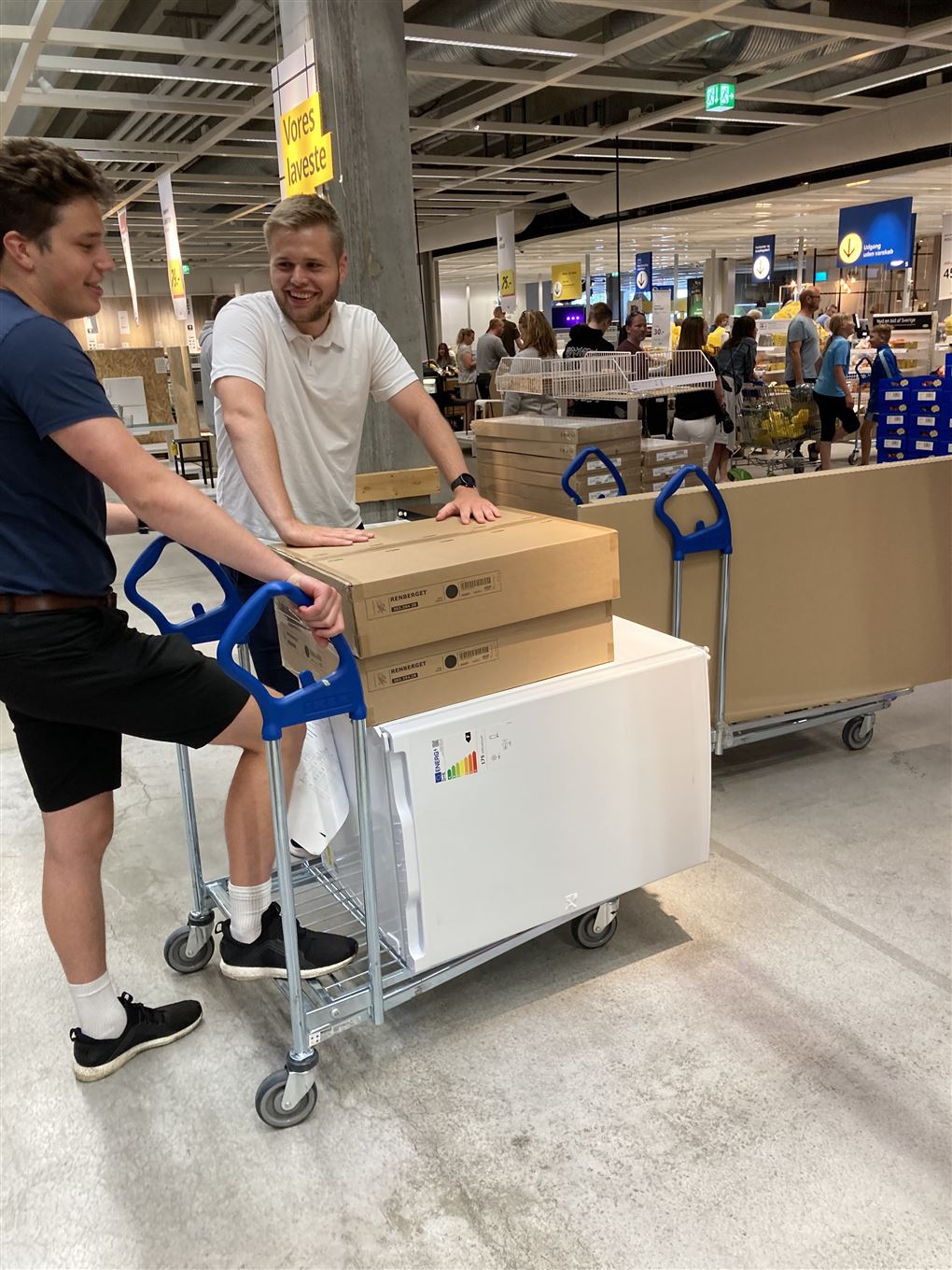 Unge mænd i Ikea