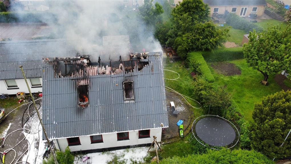 Hus brænder i Horsens