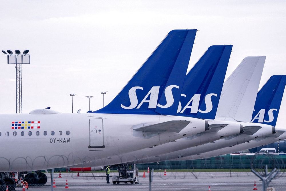 Sas fly på stribe
