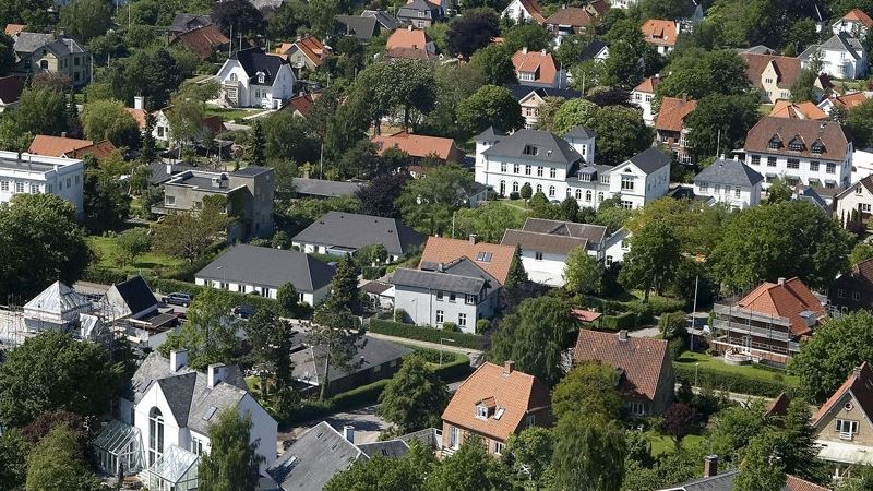 luftfoto af villakvarter