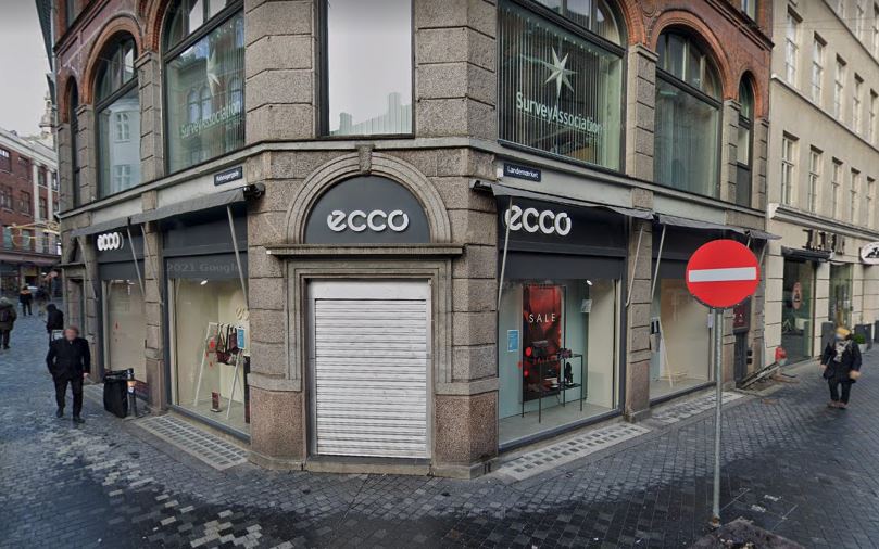 Facade på Ecco-butik