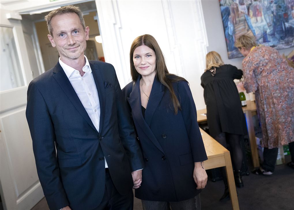 Kristian Jensen og Pernille Rosendahl sammen til en reception.