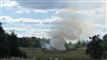 røg fra brand på mark