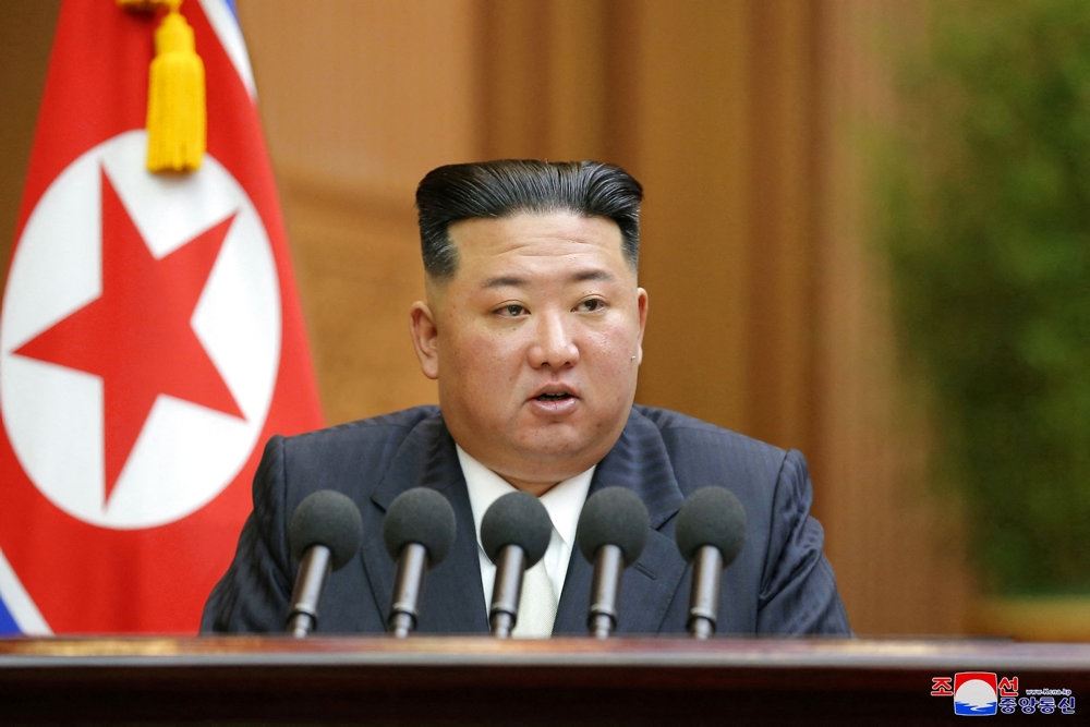 Kim Jong-un på talerstolen
