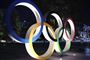De fem ringe der symbolisere de olympiske lege