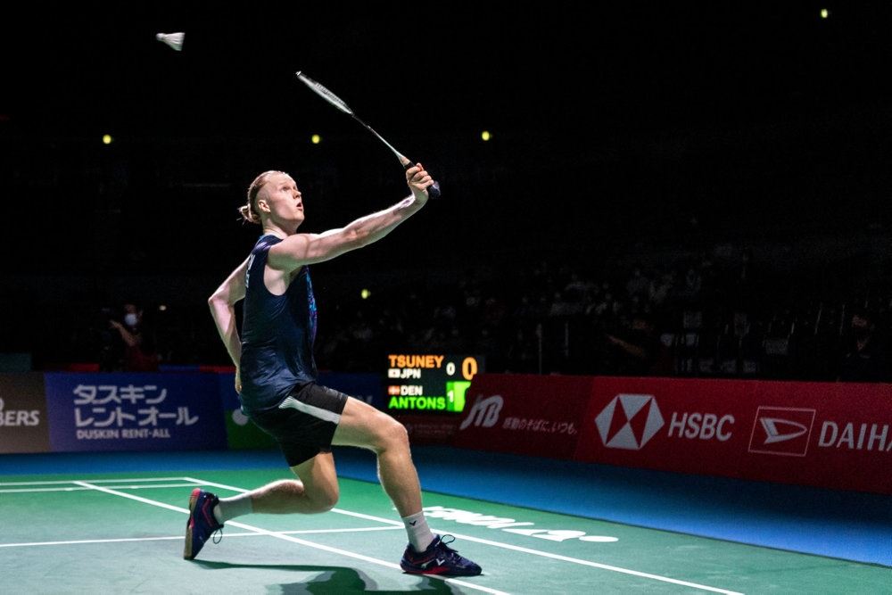 badmintonspiller i aktion - Anders Antonsen 