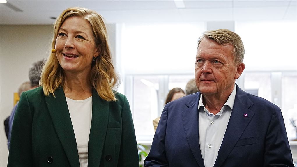 Sofie Carsten Nielsen og Lars Løkke Rasmussen ved siden af hinanden.