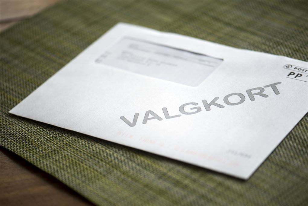 kuvert med valgkort 