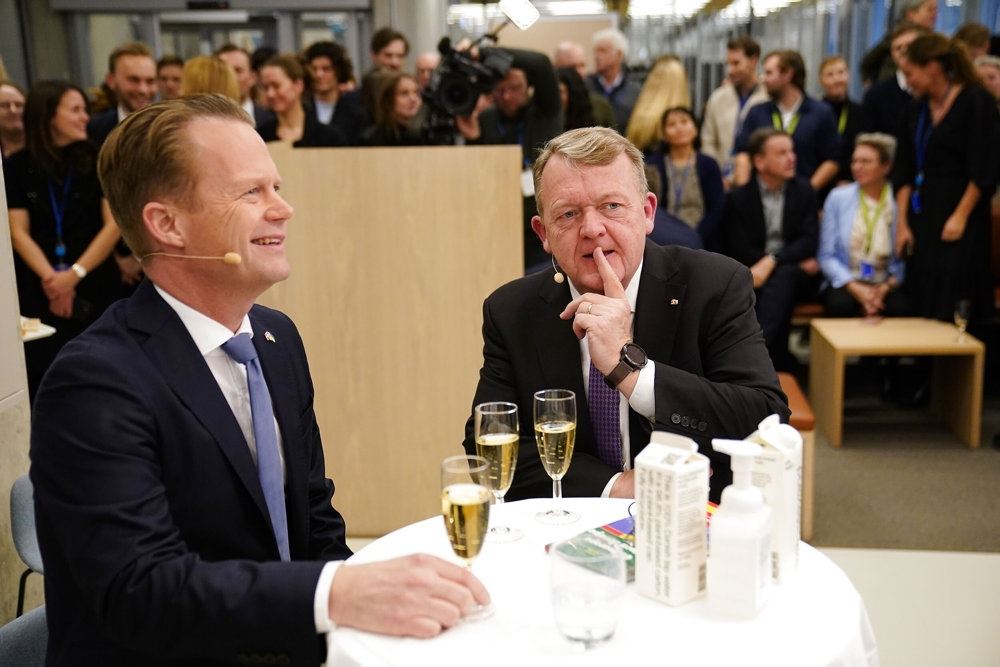 Jeppe Kofod og Lars Løkke ved reception