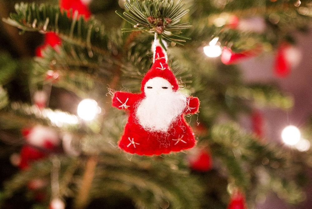 Pynt på et juletræ
