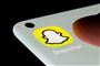 Snapchat -logo på telelfon