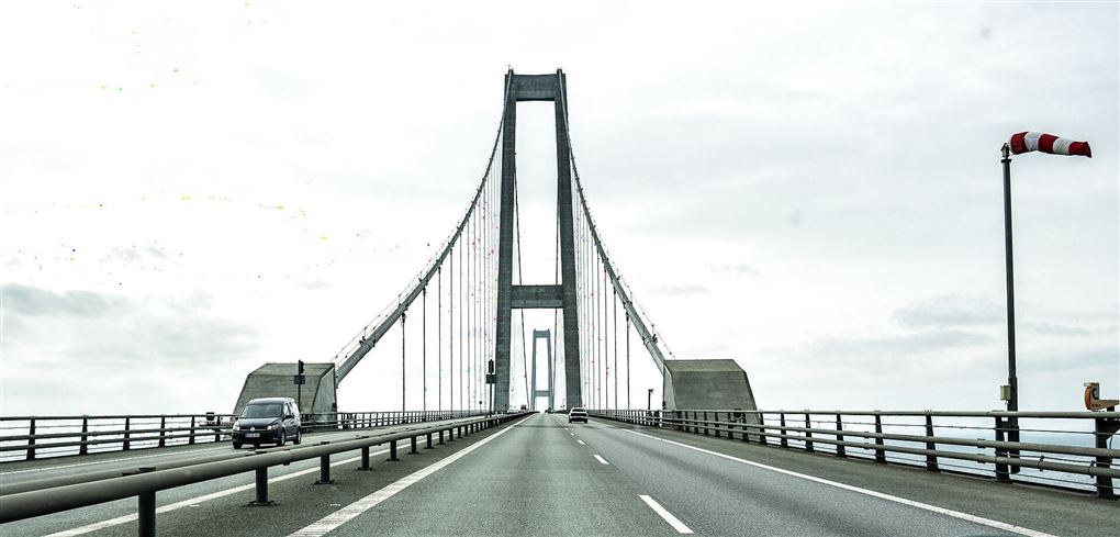 storebæltsbroen set fra vejen