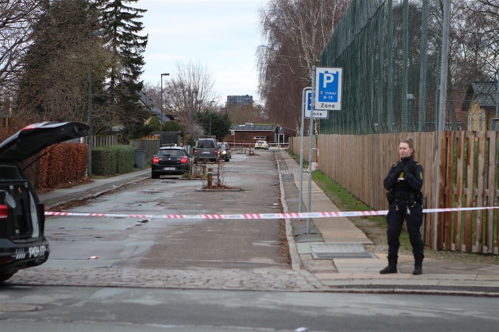 Politiafspærring på gerningssted