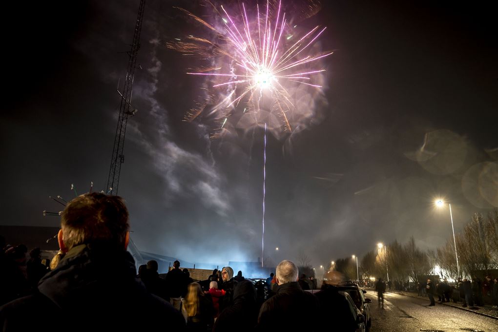 nytårsfyrværkeri på himlen