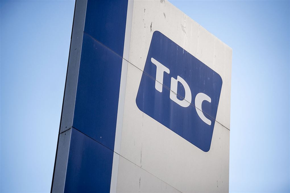 skilt med TDC-logo