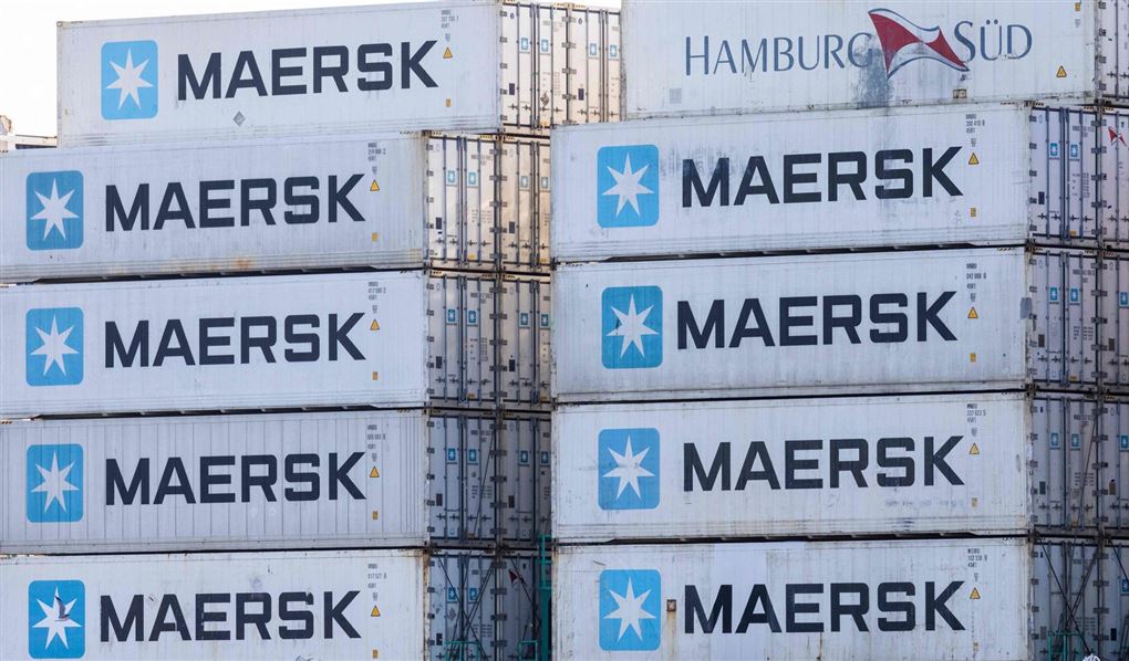 containere står stablet