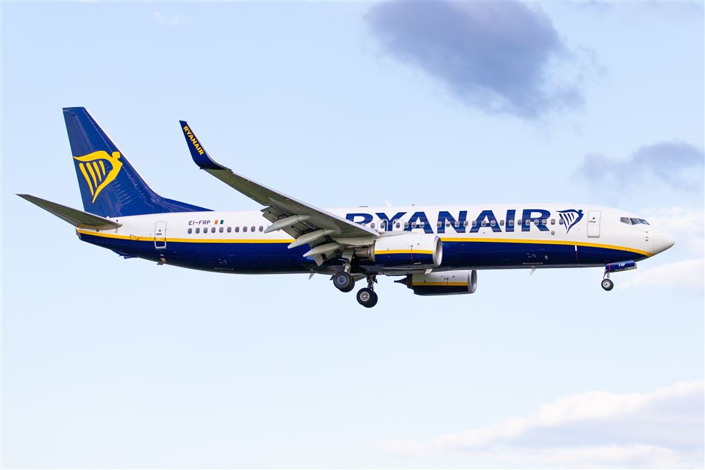 Et fly fra Ryanair i luften