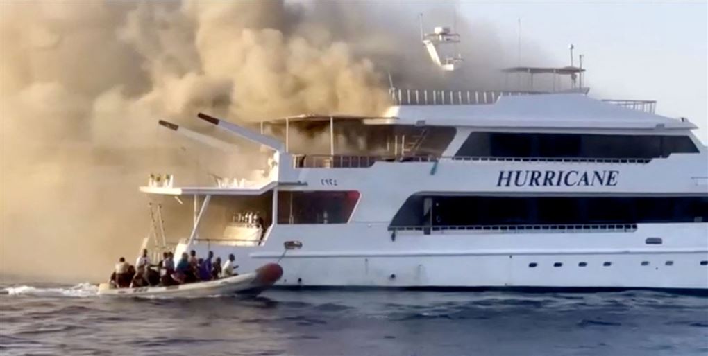 båd i brand