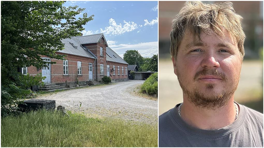 et hus og en mand