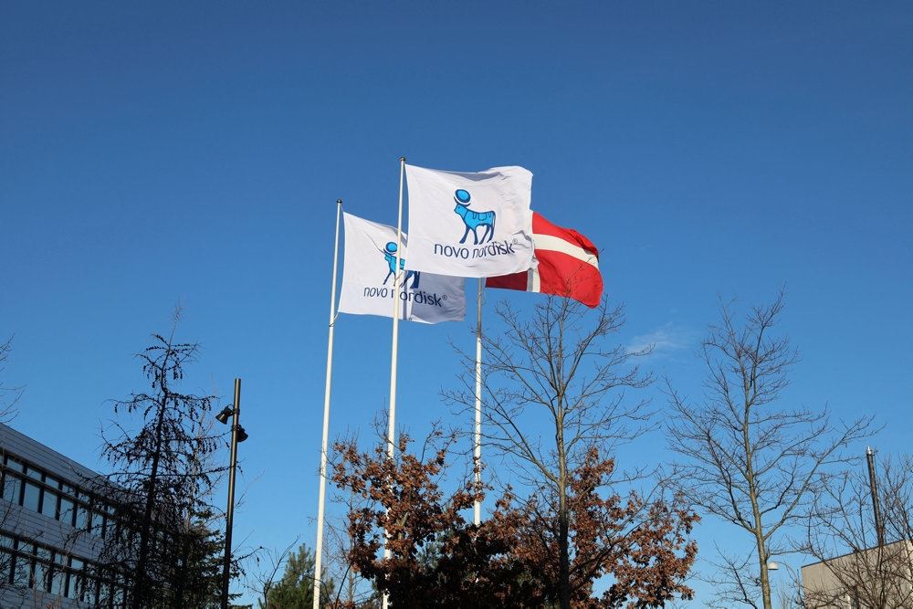 Flag med Novo-logo