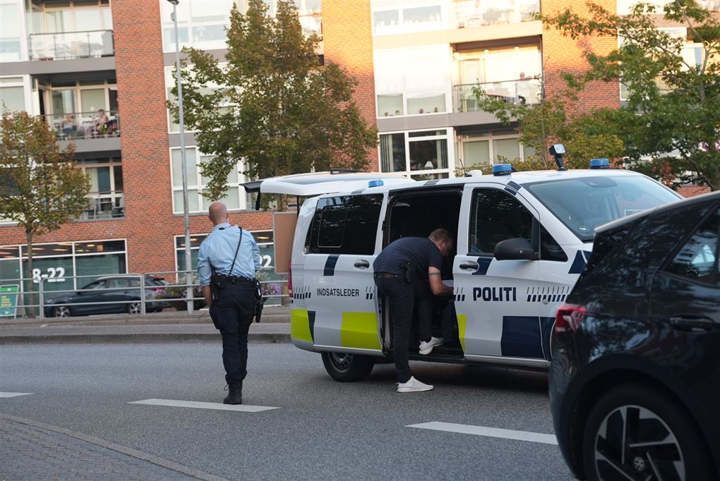 Flere betjente på stedet