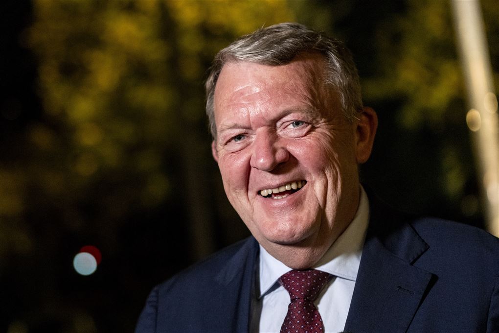 Lars Løkke Rasmussen med et stort smørret grin