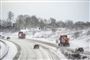 trafik på snedækket motorvej