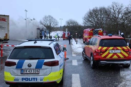 brand i lastbil
