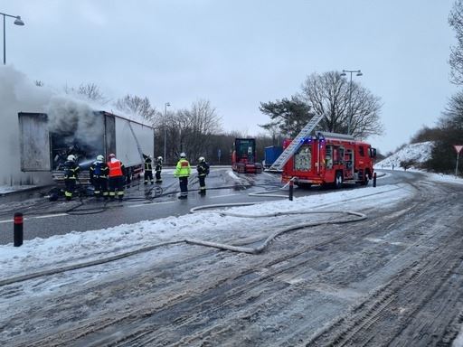 brand i lastbil