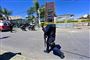 Bevæbnet betjent på gaden i Mexico