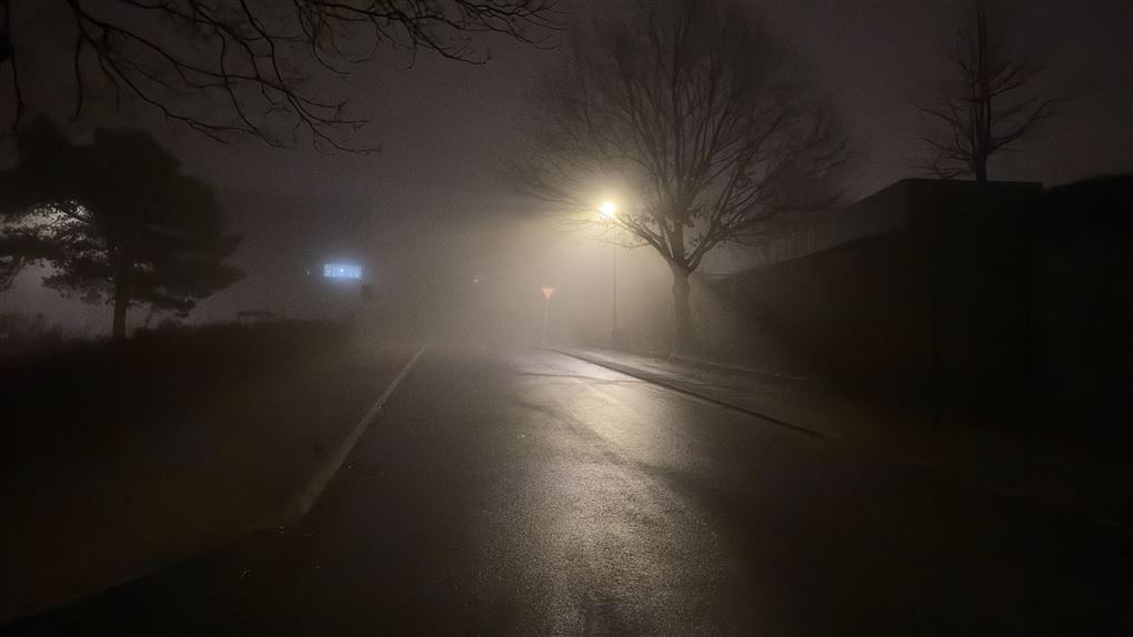 En vej i tæt tåge