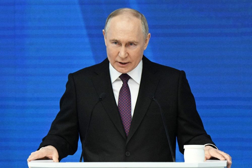 Putin på en talerstol