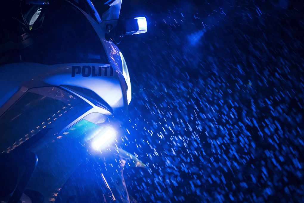 Blå blink på motorcykel