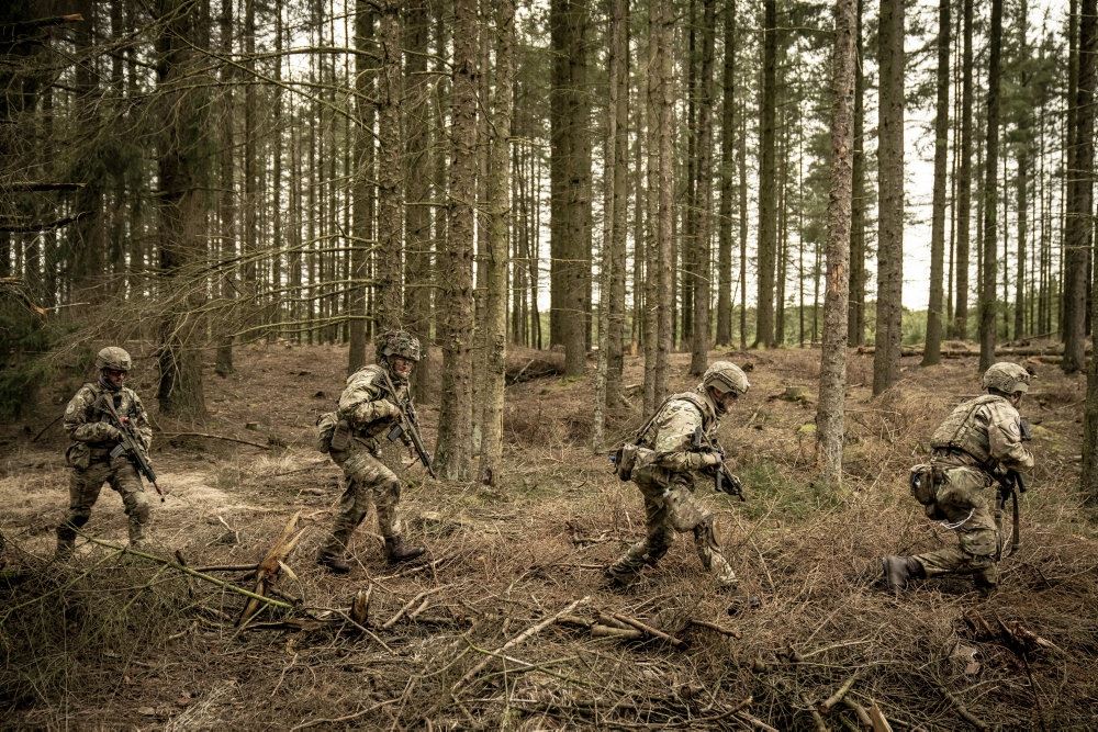 Soldater i en skov