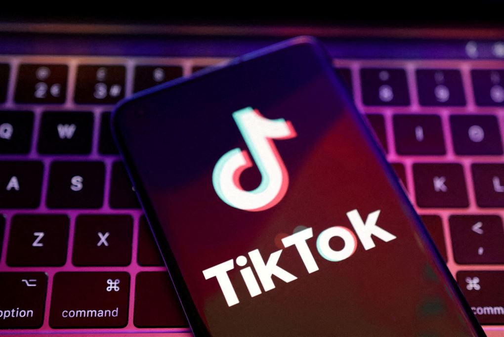 TikTok app på mobiltelefon
