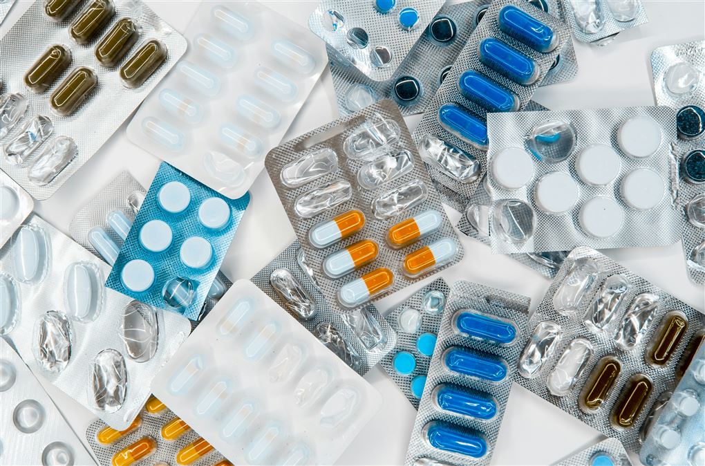 medicin på et bord
