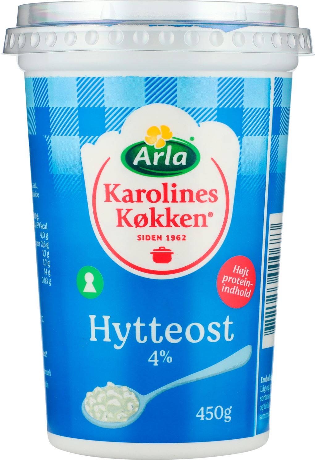 et bæger med hytteost