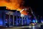 bygning i brand